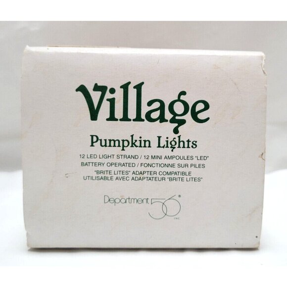 Dept 56 Halloween Village PUMPKIN LIGHTS 12 LED Light Strand #52700 - Picture 10 of 14